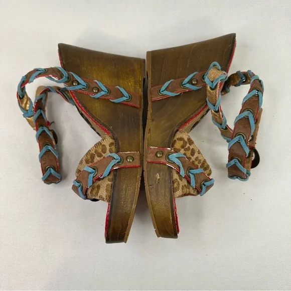 Naughty Monkey Indios Wedge Sandal Leopard 10 - Picture 8 of 16